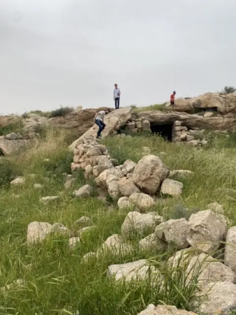 Exploring ancient archaeological ruins near Yatir