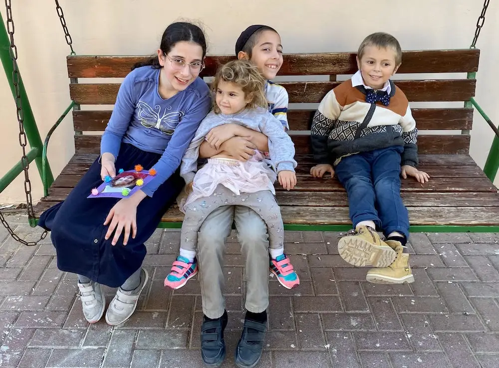 Children of the Ohr Chabad community enjoying the outdoors together